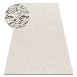 Tappeto JERSEY 19231 crema - Geometrico strutturali, loop BOHO
