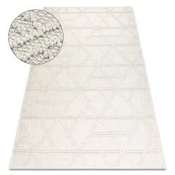Tappeto JERSEY 19241 crema - Rombi, geometrico strutturali, loop BOHO