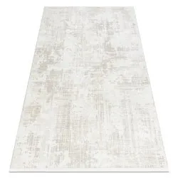 Tappeto moderno DUKE 51374 panna - Vintage strutturata, molto morbida, frange