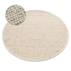 Tappeto beige NEPAL 2100 cerchio - lana, double face, naturale