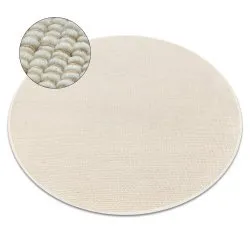 Tappeto NEPAL 2100 cerchio naturale, crema - lana, double face