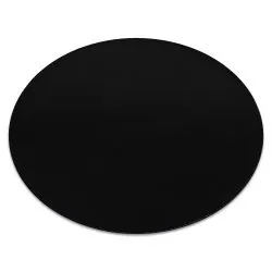 Tappeto da lavaggio moderno LINDO cerchio nero, antiscivolo, a pelo lungo