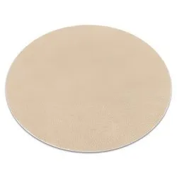 Tappeto da lavaggio moderno LINDO cerchio beige, antiscivolo, a pelo lungo