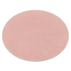 Tappeto da lavaggio moderno LINDO cerchio rosa, antiscivolo, a pelo lungo