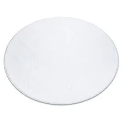Tappeto da lavaggio moderno LINDO cerchio bianco, antiscivolo, a pelo lungo