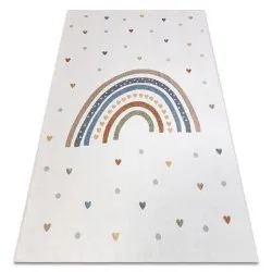 Tappeto BONO 8302 Arcobaleno, cuori crema/marrone