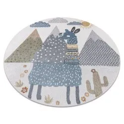 Tappeto BONO 8275 cerchio Lama crema / grigio chiaro