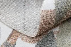 Tappeto BONO 8426 cerchio Giungla, animali selvatici crema / oro scuro