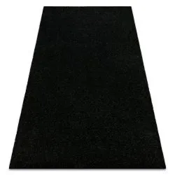 Tappeto BUENOS 6649 shaggy tinta unita, monocolore nero
