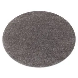 Tappeto BUENOS cerchio 6646 shaggy tinta unita, monocolore grigio