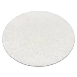 Tappeto BUENOS cerchio 7001 shaggy tinta unita, monocolore bianco