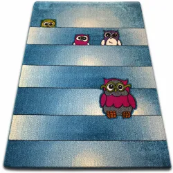 Tappeto Bambini Gufi blu C412