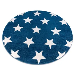 Tappeto SKETCH cerchio - FA68 blu/bianco - Stelline Stelle