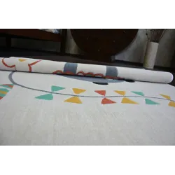 Tappeto moderno in tonalità pastello, perfetto per soggiorni o camere da letto