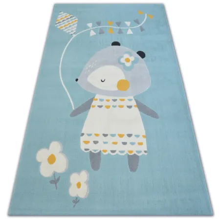 Tappeto blu con design di topo, tappeto moderno per camere dei bambini