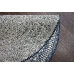 Tappeto circolare in sisal, design colorato, accessorio per interni