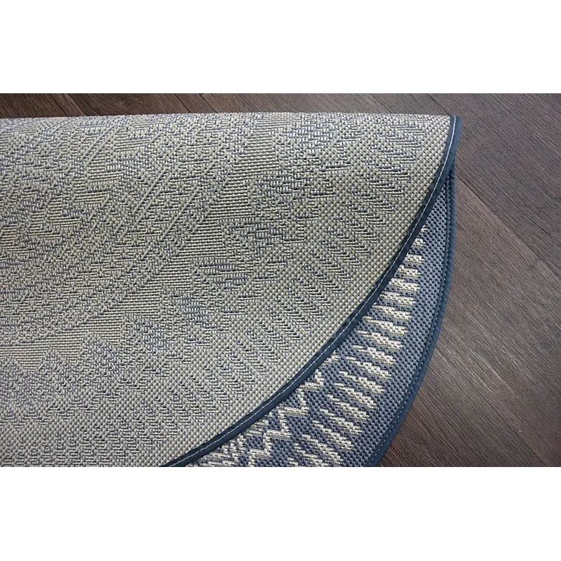 Tappeto circolare in sisal, design colorato, accessorio per interni