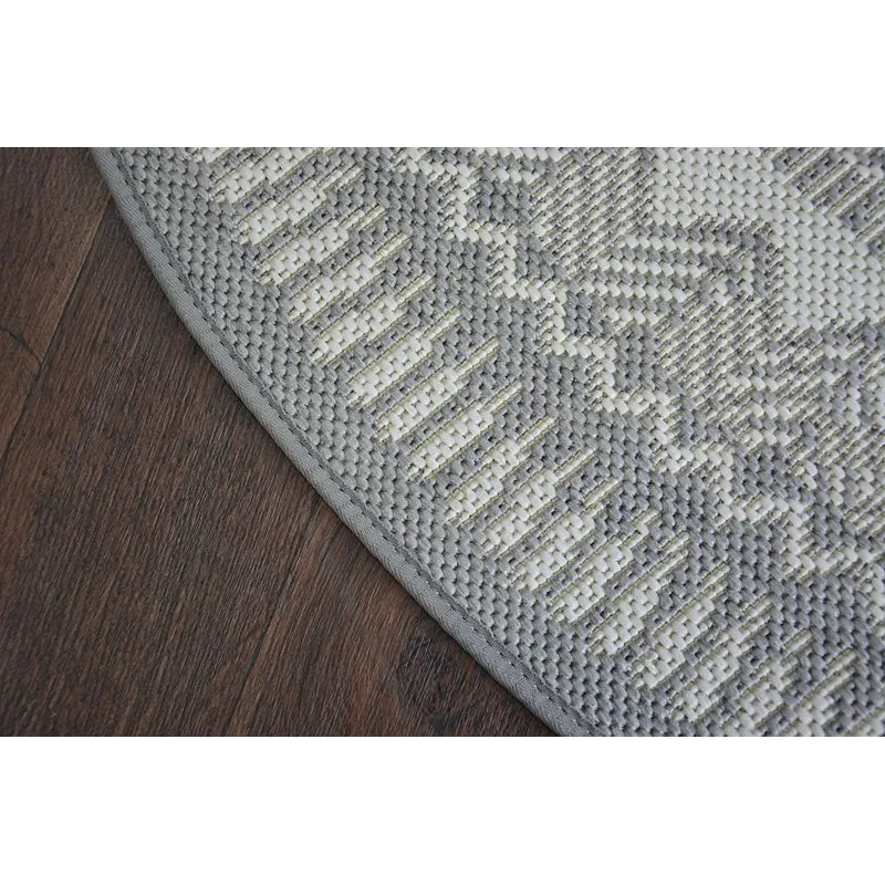 Tappeto circolare in sisal grigio, adatto per salotti