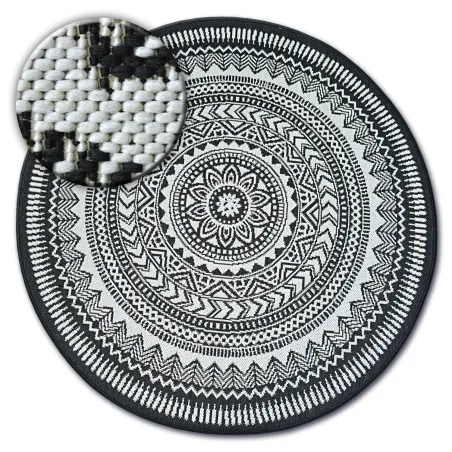 Tappeto rotondo in sisal, elegante e resistente, perfetto per il soggiorno