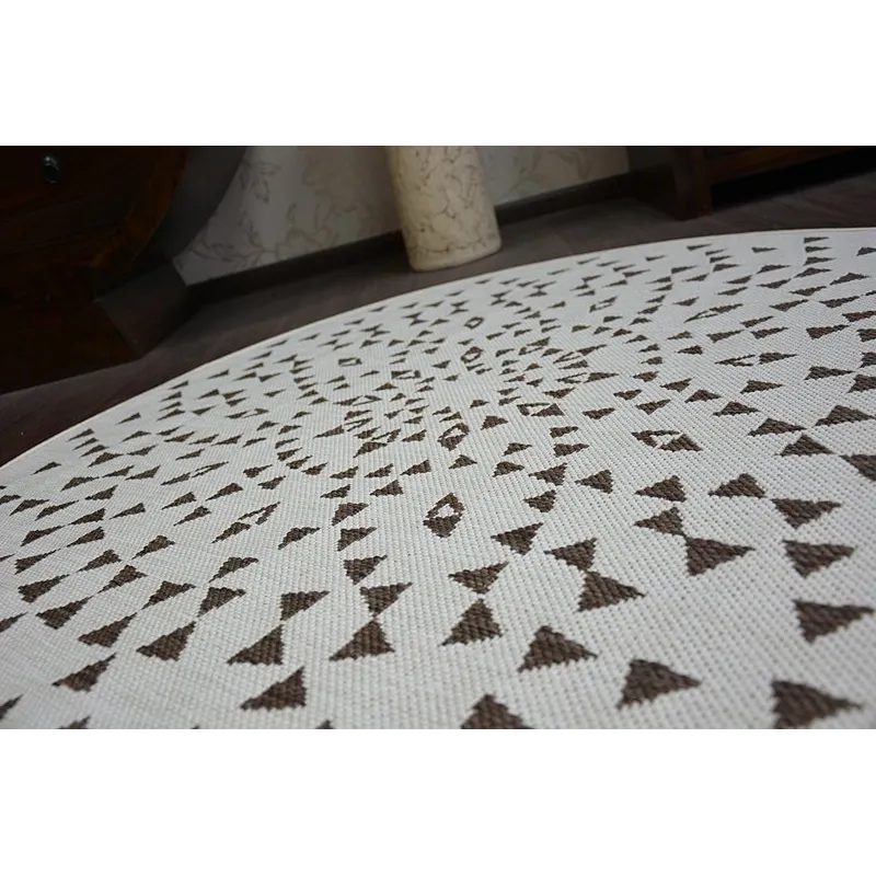 Tappeto circolare in sisal di colore naturale, perfetto per ogni ambiente