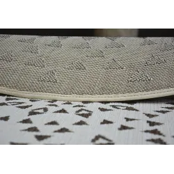 Tappeto rotondo in sisal, ideale per giardini o terrazze