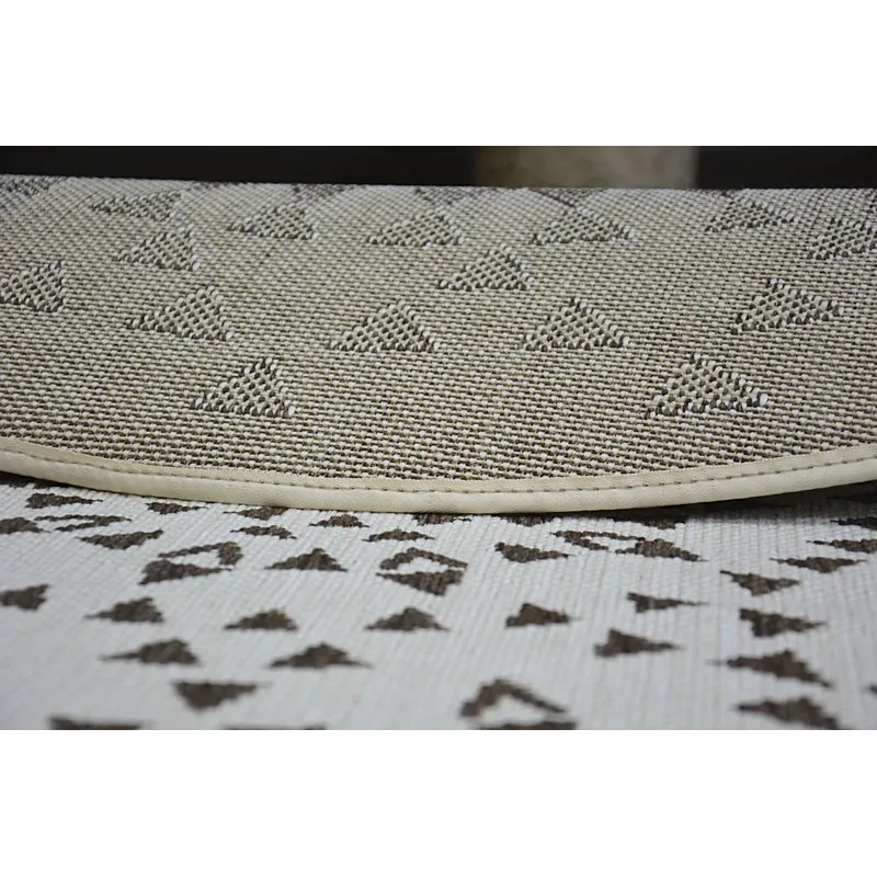 Tappeto rotondo in sisal, ideale per giardini o terrazze