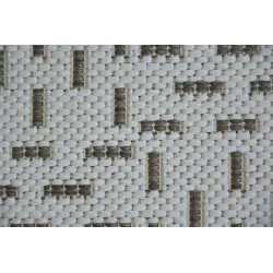 Tappeto in sisal bicolore crema e marrone, perfetto per ogni ambiente