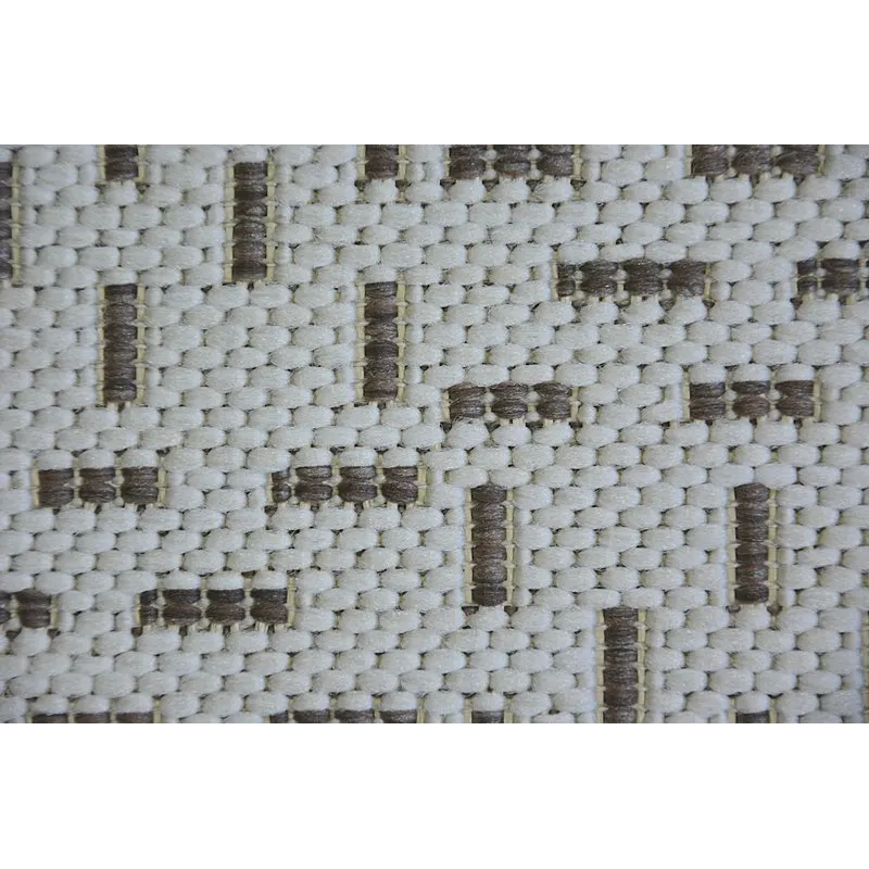 Tappeto in sisal bicolore crema e marrone, perfetto per ogni ambiente