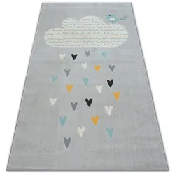 Tappeto FASCIATEL 18409/652 - Nuvoletta Cuoricini Ucellino grigio crema turchese