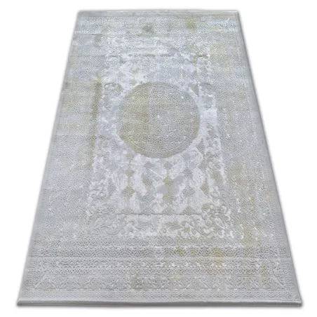 Tappeto ACRILICO VALENCIA 2328 ORNAMENT grigio chiaro e mostarda, design moderno