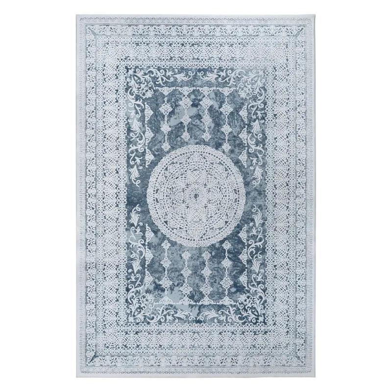 Tappeto moderno VALENCIA 2328 in blu, ideale per soggiorni eleganti