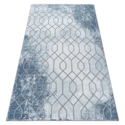 Tappeto ACRILICO VALENCIA 3951 ESAGONO blu / grigio