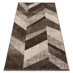 Tappeto FEEL 5673/15044 SPINA DI PESCE marrone scuro / beige / crema / grigio