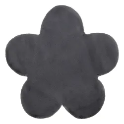 Tappeto NEW DOLLY fiore G4372-1 grigio antracite IMITAZIONE PELLICCIA DI CONIGLIO