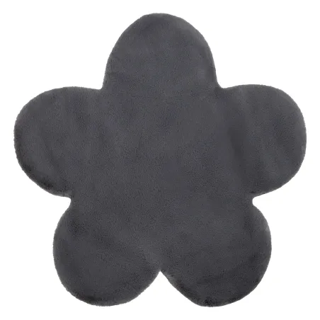 Tappeto NEW DOLLY grigio, imitazione pelliccia di coniglio, design moderno