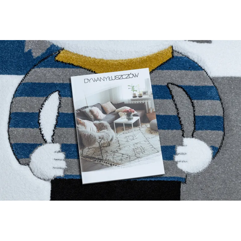 Tappeto blu con tema pirata, perfetto per la cameretta