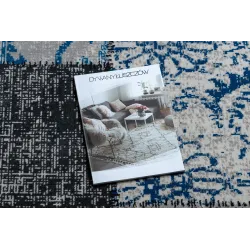 Tappeto elegante grigio e blu, perfetto per ogni ambiente