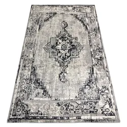 Tappeto Vintage Telaio Rosone 22235556 grigio / nero