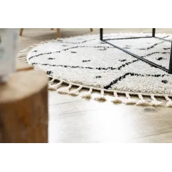 Tappeto shaggy con design marocchino, ideale per il soggiorno