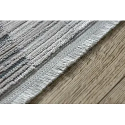 Tappeto moderno REBEC con pelo morbido, colore blu scuro, perfetto per le camere da letto
