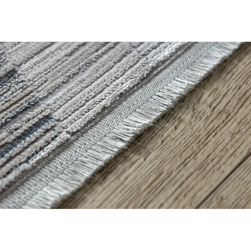 Tappeto moderno REBEC con pelo morbido, colore blu scuro, perfetto per le camere da letto