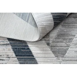 Tappeto moderno REBEC per esterni, blu scuro, resistente alle intemperie
