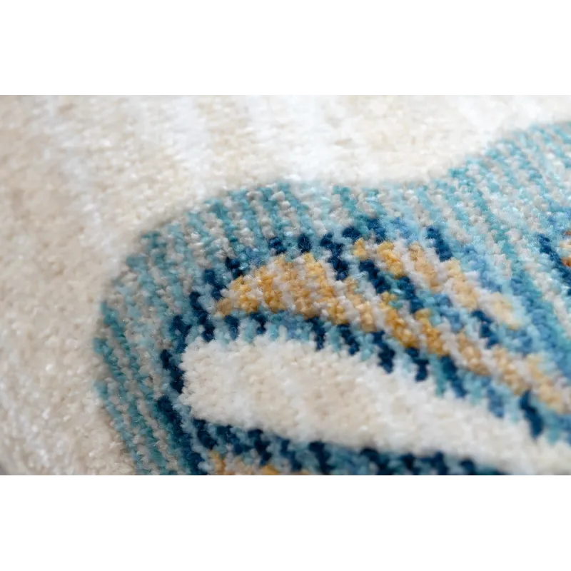 Dywan dziecięcy TOYS 75326 Motyle, motylki dla dzieci - nowoczesny, nieregularny kształt krem / czerwony fuksja