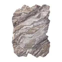 Tappeto TINE 75313B Pietra, roccia - moderno, forma irregolare grigio scuro / grigio chiaro