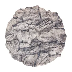Tappeto TINE 75417B Pietra, roccia - moderno, forma irregolare crema / grigio