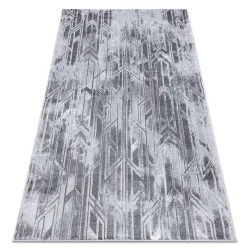 Tappeto MEFE moderno B402 - Structural due livelli di pile grigio scuro