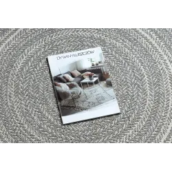 Tappeto rotondo in sisal grigio, boho, perfetto per interni moderni
