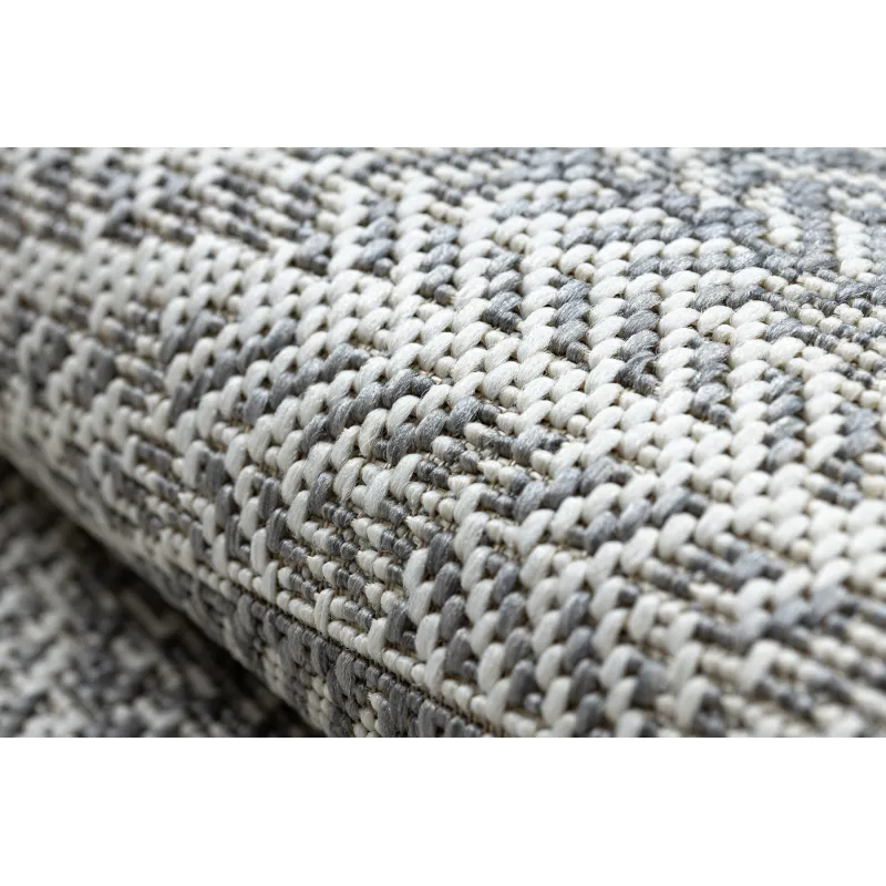 Tappeto rotondo grigio, in sisal, per la cameretta, sicuro e alla moda