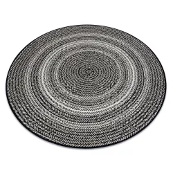 Tappeto cerchio DI SPAGO SISAL FLAT 48837690 Boho, treccia nero