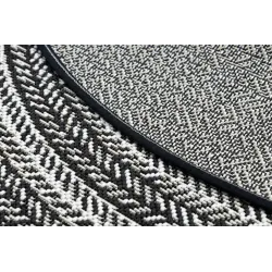 Tappeto in sisal con superficie liscia, nero, per interni moderni